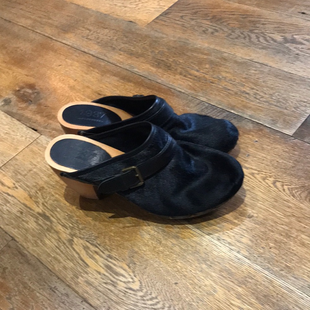 Madewell Pony hair Black Clogs
